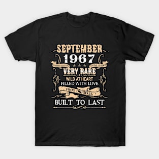 55 Years Old 55th Birthday Decoration Vintage September 1967 T-Shirt